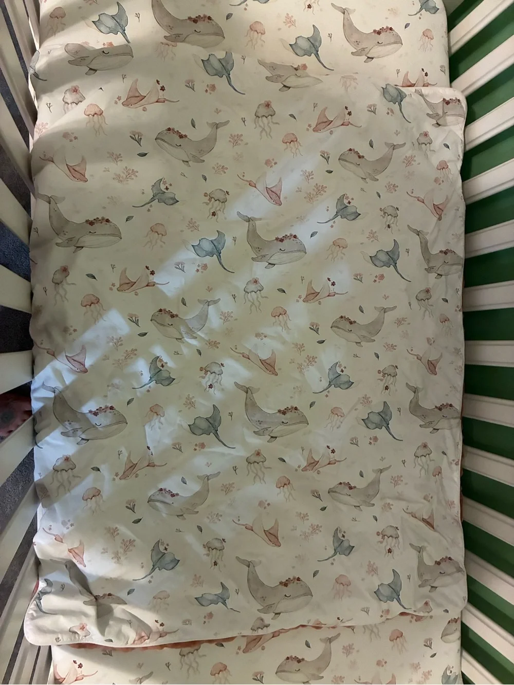 Underwater World/Sea Life nursery Fitted Crib Sheet, changing pad cover, blanket